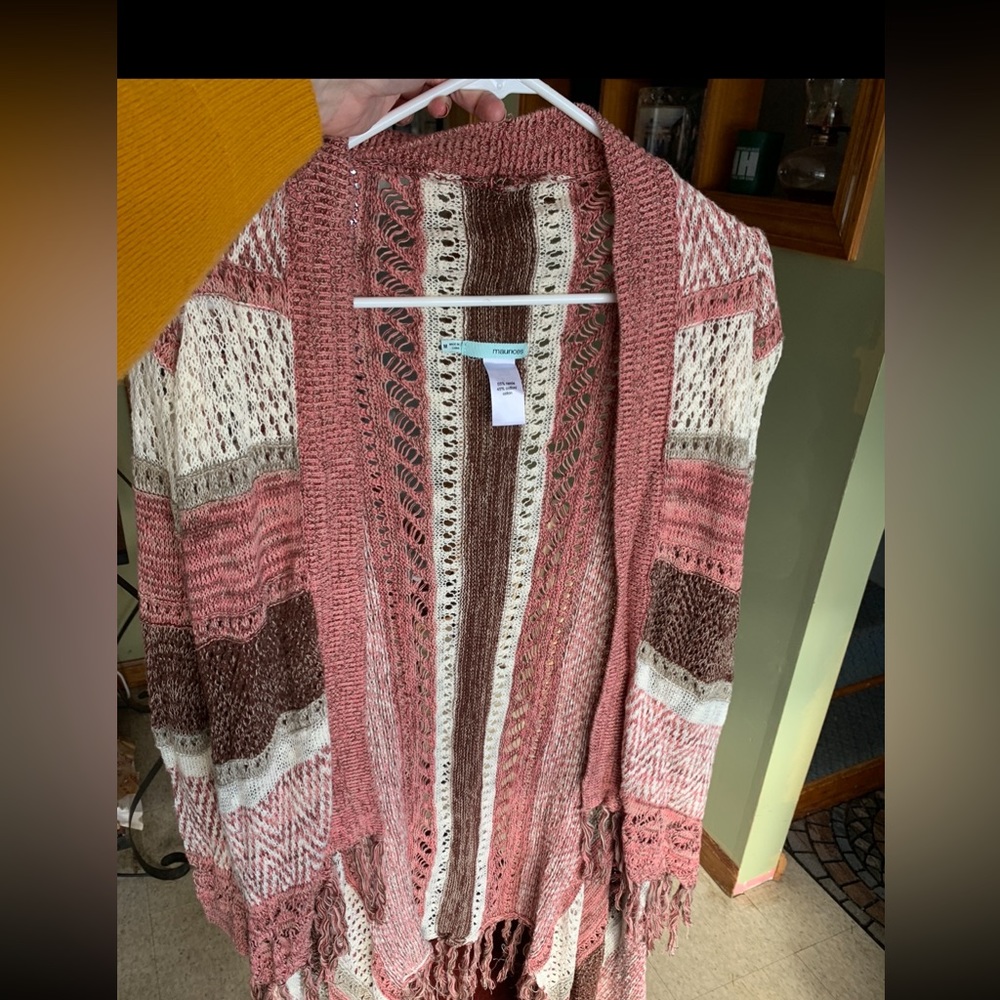 Oversized multicolor Maurice’s cardigan size medium